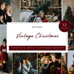 12 x Vintage Christmas Presets, Portrait Presets, Brown Tones Presets (xmp/acr, dng, lr) V18S14