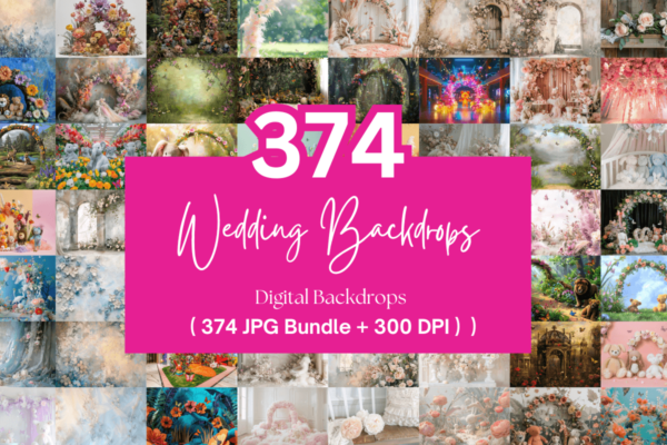 Wedding Digital Backdrop Bundle – Gói phông nền kỹ thuật số cho đám cưới