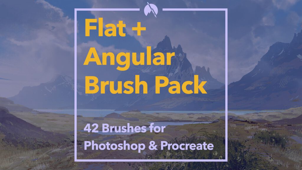 msvy.com flat angular brush pack 42 stylized brushes for photoshop procreate demo videos 4