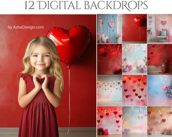 Digital Backdrops Valentine – Bộ phông nền chụp ảnh kỹ thuật số "My Valentine" (jpg) P51N59