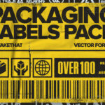 Packaging Label Pack – Gói 100+ Nhãn Bao Bì (ai, pdf) V39M75