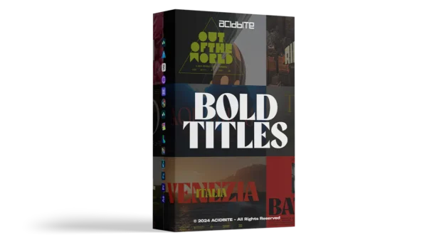 AcidBite - BOLD TITLES – Gói 25 thiết kế tiêu đề 4K độc đáo