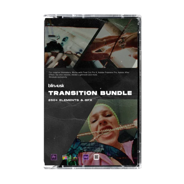 Blindusk - Transition Bundle | 250+ Elements + SFX | Video Editing Pack (5GB) – Bộ sưu tập hơn 250+ chuyển tiếp điện ảnh chất lượng cao (mov) A92X32