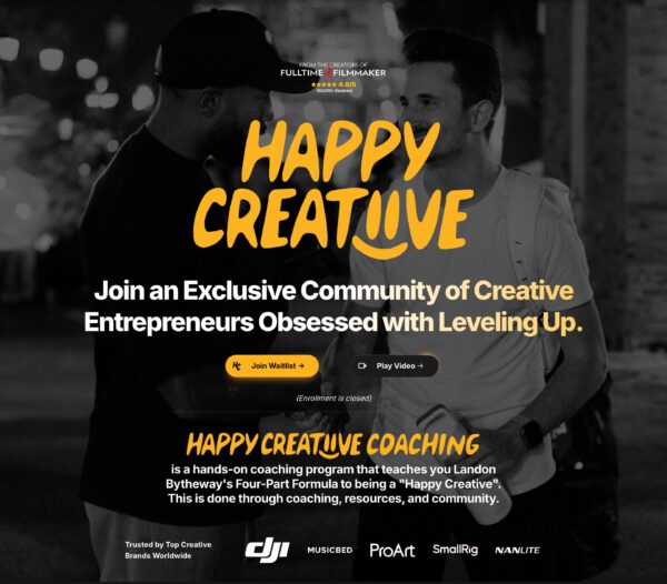Fulltime Filmmaker - Happy Creatiive – Khoá học làm phim độc quyền từ Parker Walbeck dành cho nhà sáng tạo nội dung bằng máy ảnh P91D66