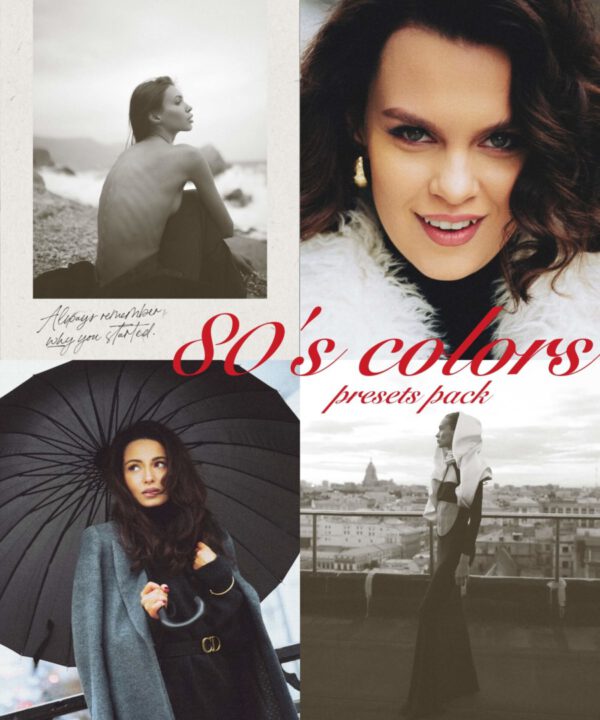 Alina Galliulina - 80’s Colors presets Pack (2025) — Bộ sưu tập Preset mang màu sắc của thập niên 80 (xmp/acr)