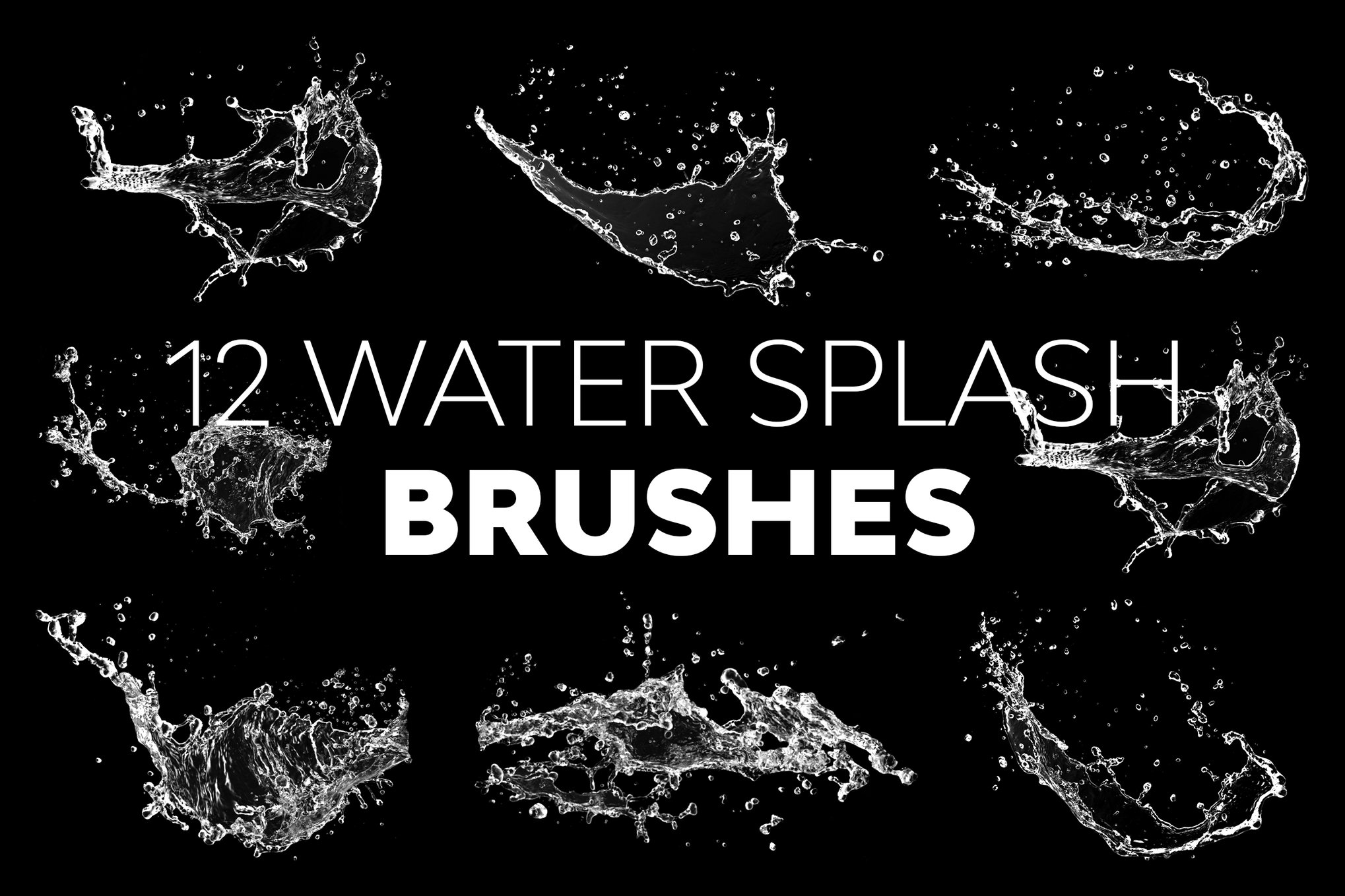 Water Splash Brushes — Bộ sưu tập Brush nước cực đẹp cho Photoshop (abr) C102Y30