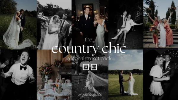 Zach & Grace – Country Chic Preset Pack — Bộ sưu tập Preset mang diện mạo biên tập cho mọi đám cưới của bạn (xmp/acr) X105X93