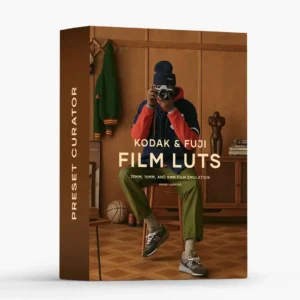Preset Curator - Film Emulation LUTs and Power Grades Pack — Gói LUT mô phỏng Film Kodak và Fuji 35mm độc đáo và Power Grades của Preset Curator (cube, drx) A108X48