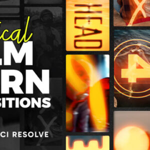 Vertical Film Burning Transitions for Davinci — Gói Transitions phong cách đốt phim dọc dành cho DaVinci Resolve (drf) D110U09