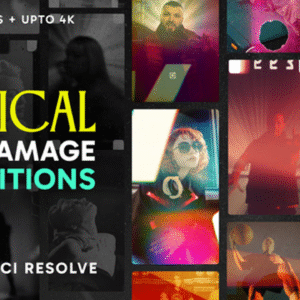 Vertical Film Damage Transitions for DaVinci — Thêm hiệu ứng analog chân thực vào video của bạn dành cho DaVinci A107X52