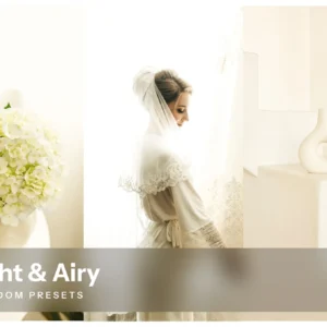 Bright & Airy Lightroom Presets — Bộ sưu tập Preset phong cách Bright & Airy dành cho Nhiếp ảnh cưới (xmp/acr, dng) V112X12