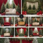 Squijoo - Christmas Couch Digital Backdrops — Phông nền kỹ thuật số ghế dài Giáng sinh (jpg) P110T54